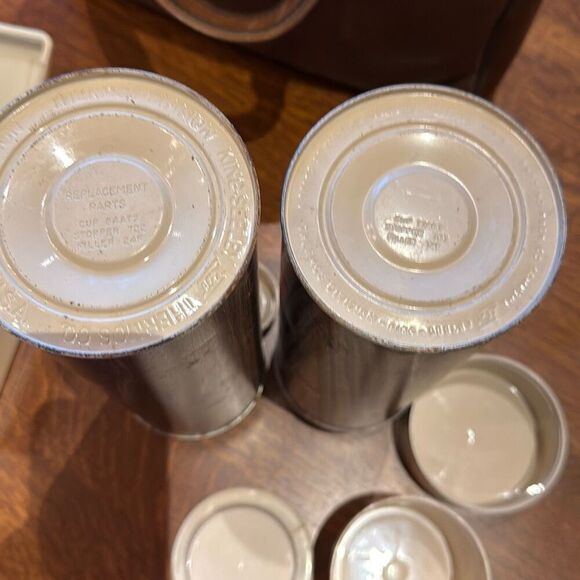 Vintage 50’s 60’s Thermos Set With Original Vinyl Picnic Bag - Picture 11 of 16